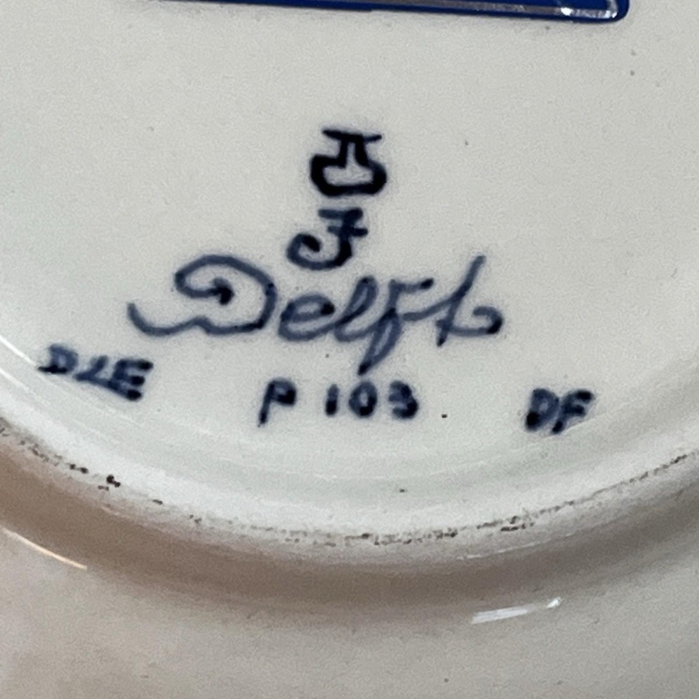 Royal Delft De Porceleyne Fles Polychrome 5.5" Plate Multicolor Floral 1985 P103 - Picture 5 of 14